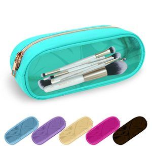Clear Small Pencil Pouch Makeup Bag For Purse,nylon&pvc Pencil Case Waterproof🥺